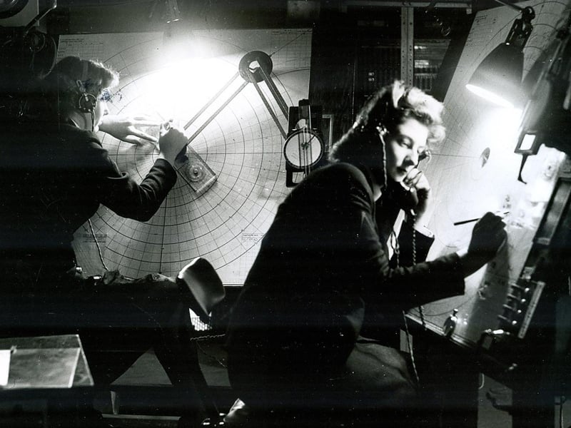 A few months after D-Day The News wartime photographer Victor Stewart was allowed into the top secret maze of tunnels beneath Fort Southwick from where D-Day operations were controlled. Plotting room.