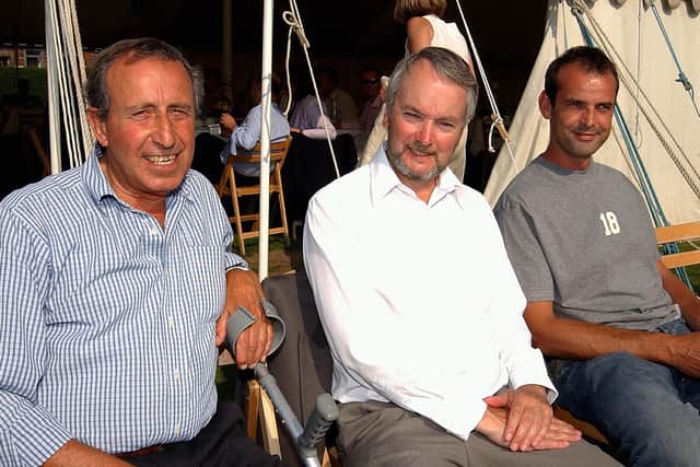 A trio of Portsmouth-born former Hampshire cricketers (from left) Mike Barnard, Richard McIlwaine and Jon Ayling. PIC MICK YOUNG