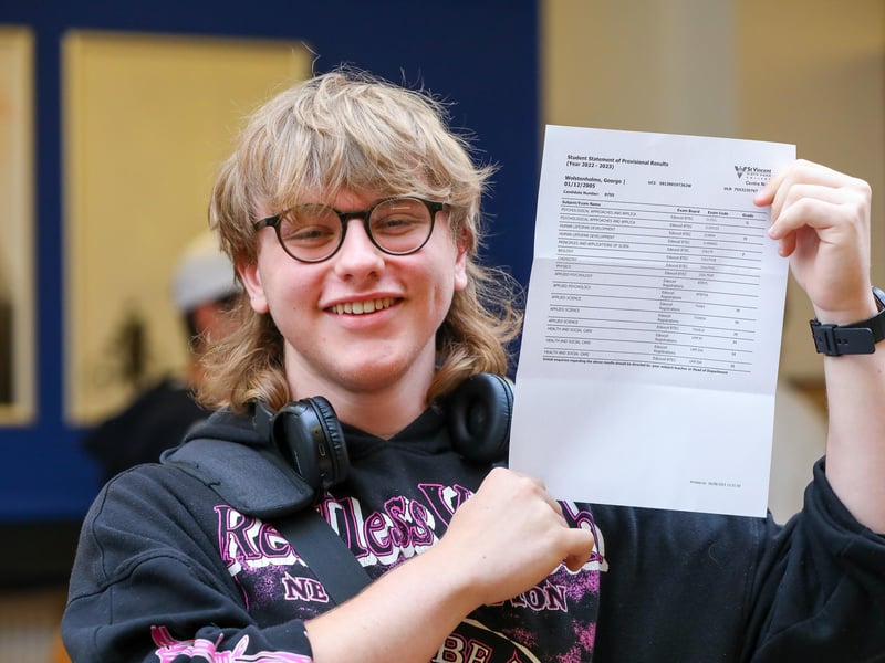 George Wolstenholme has Merits accross the board and would like to read Psychology at university.
Picture: Chris Moorhouse (jpns 170823-17)