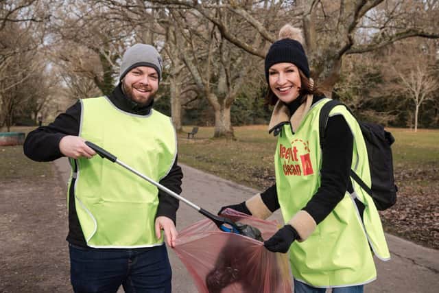 McDonald's team in Southampton litter picking in the community