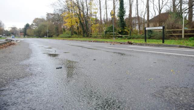 An oil spillage in Ladybridge Road, Purbrook, on Friday, November 20. Picture: Sarah Standing (201120-8829)