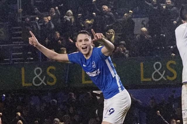 George Hirst netted Pompey's second against Oxford United.   Picture: Barry Zee