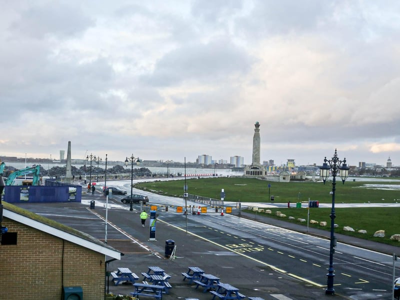 Strong winds and heavy rain has hit Portsmouth throughout the day.