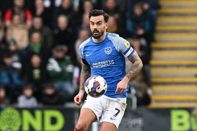 Marlon Pack missed Pompey's 1-0 win over Burton with a knee injury. Picture: Graham Hunt/ProSportsImages