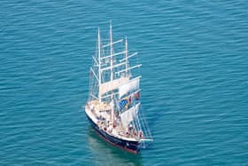 Tenacious off Portsmouth on a calm March day Picture: Shaun Roster