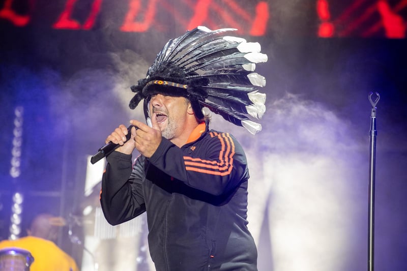 Jamiroquai closed Friday night with a nostalgic performance on the Common Stage.
Pictured - Jamiroquai
Photos by Alex Shute