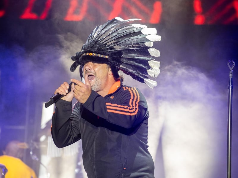 Jamiroquai closed Friday night with a nostalgic performance on the Common Stage.
Pictured - Jamiroquai
Photos by Alex Shute