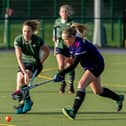Zoe Wimshurst, right, netted twice for Portsmouth in their win against Banbury. Picture: Vernon Nash