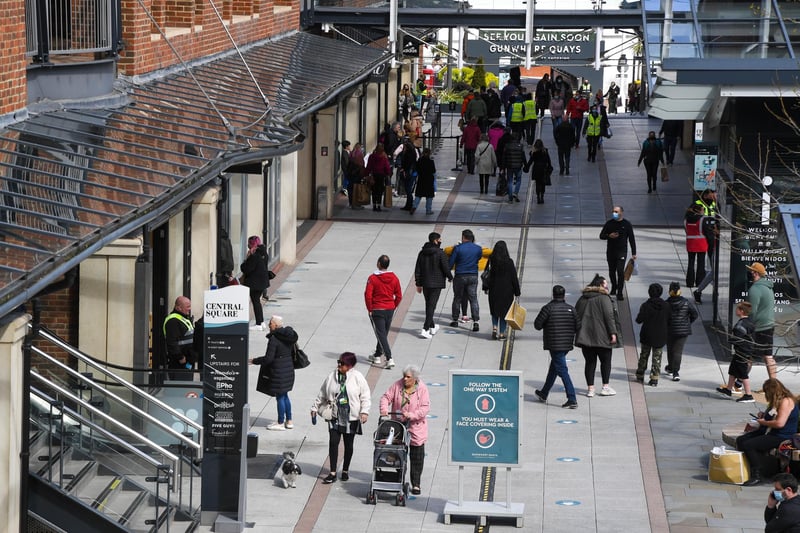 It has been open for 20 years now, you must have taken a shopping trip or two to Gunwharf Quays over the years. Picture: Finnbarr Webster/Getty Images