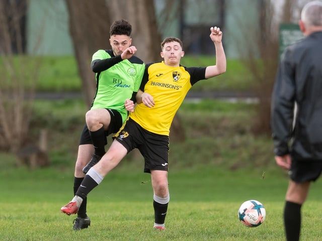 Bedhampton Village A (green) v Fratton Trades Reserves. Picture by Keith Woodland