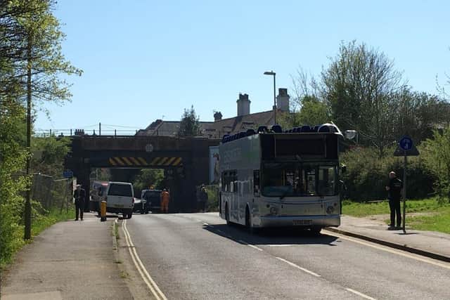 The last incident of a bus crashing into a bridge was in Emsworth, back in 2018. Picture: Byron Melton