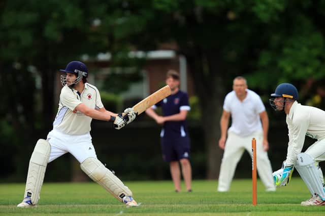Josh Quade (Waterlooville 3rds) batting against Bedhampton 2nds
Picture: Chris Moorhouse