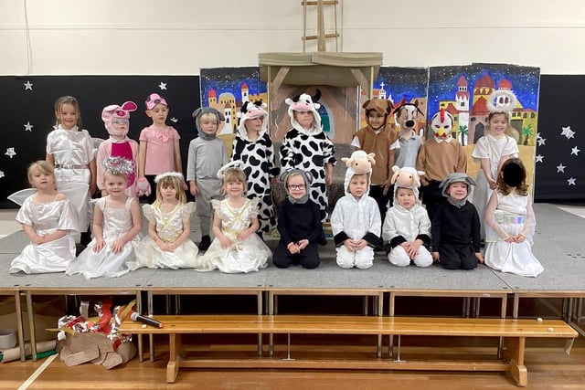 Children from Reception Bears class at Holbrook Primary School in Bridgemary, Gosport, who took part in their first nativity