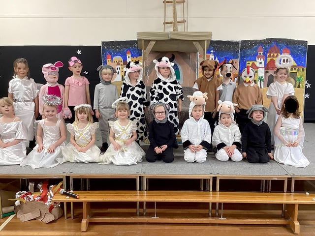 Children from Reception Bears class at Holbrook Primary School in Bridgemary, Gosport, who took part in their first nativity