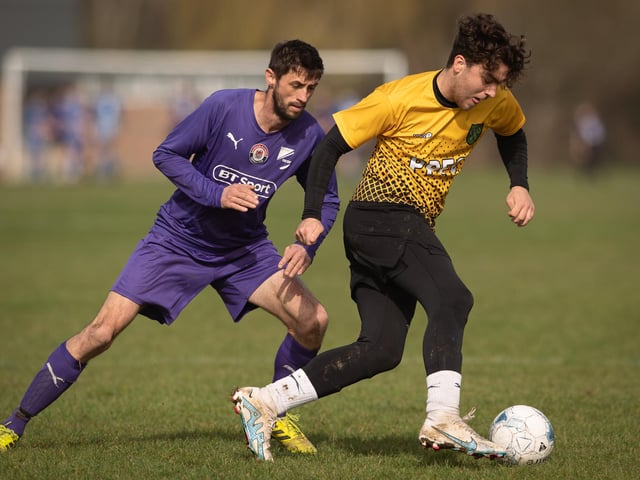 Action from AFC Tamworth's 7-2 victory over Gosham Rangers in Division Two of the City of Portsmouth Sunday League. Picture: Keith Woodland (120321-192)