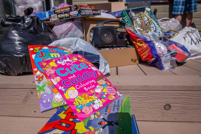 Some of the donated items from Wickham Court.

Picture: Habibur Rahman