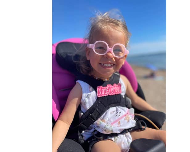 Doris Bufton, who will turn three in September, needs ABR therapy which could improve her quality of life.