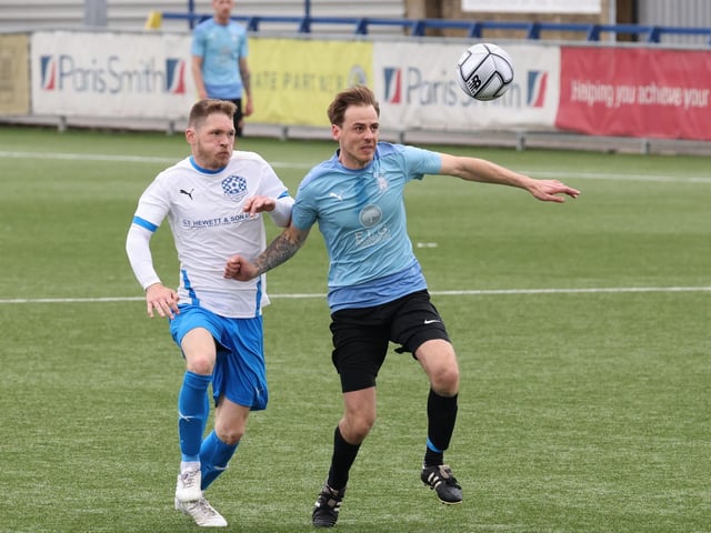 Wicor Mill (blue) v AC Copnor. Picture by Kevin Shipp