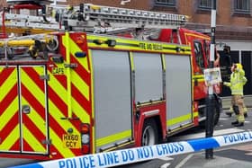 Police, firefighters and paramedics in Cosham high street at its junction with Vectis Way on October 7, 2021. Picture: Stuart Vaizey