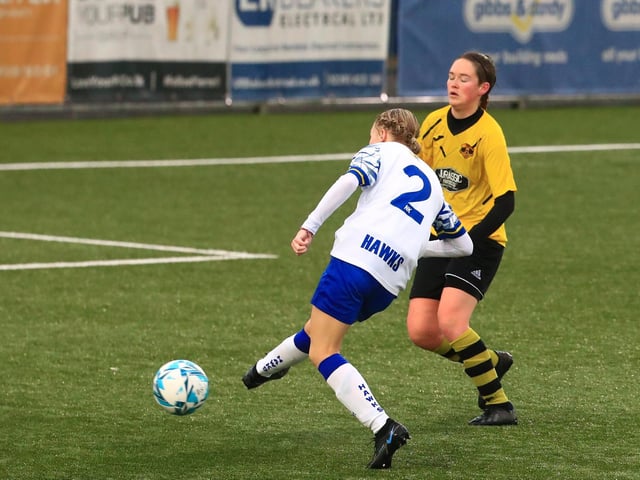 Bella Downing scores. Picture by Dave Haines