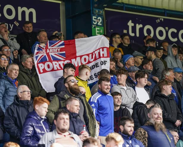 Pompey supporters backed their team to League One title success. The Fratton Park faithful now face long trips up to the North East. (Image: Camera Sport)