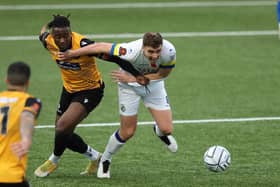 Midfielder Paul Rooney saw red in Hawks' FA Trophy defeat at Slough. Picture: Dave Haines
