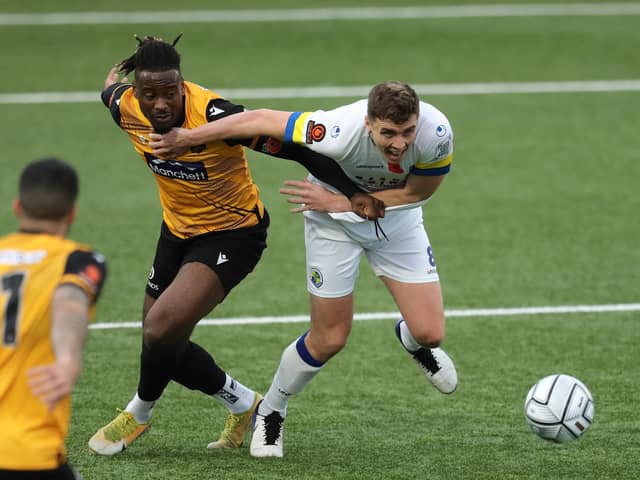 Midfielder Paul Rooney saw red in Hawks' FA Trophy defeat at Slough. Picture: Dave Haines