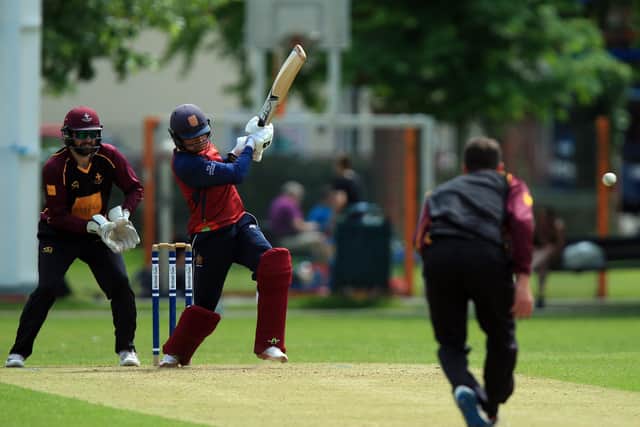Geoge Metzger (Havant) batting against St Cross.
Picture: Chris Moorhouse