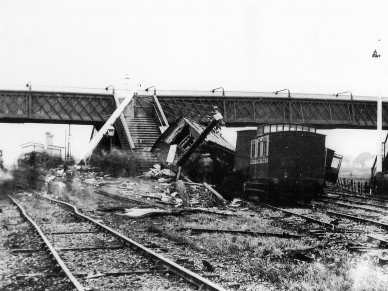 The result of the train crash at Farlington Junction on July 23, 1894.