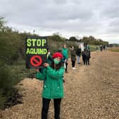 Protestors make their voices heard over the plans for Aquind to run interconnector cables through Portsmouth
Eastney resident Lynne Harvey 
October 10, 2020 Picture: Richard Lemmer 