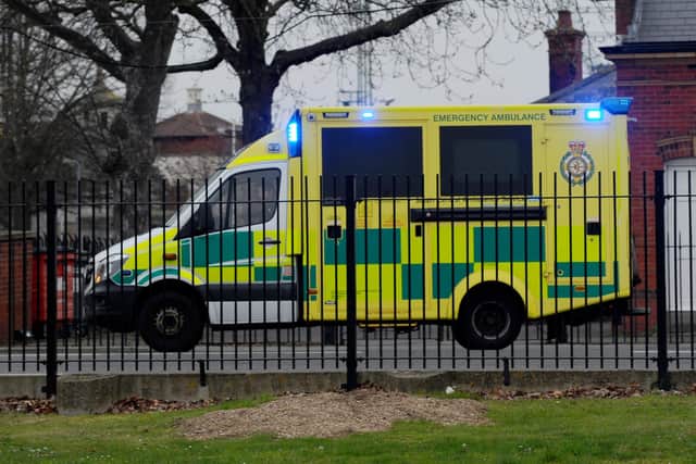 A file photo of an ambulance in Portsmouth. Picture: Sarah Standing (210319-3418)