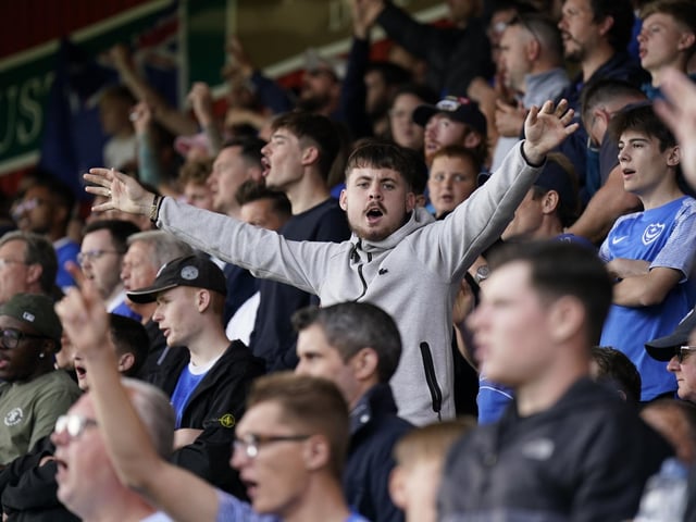 1,384 Pompey fans made the trip to Stevenage's Lamex Stadium.