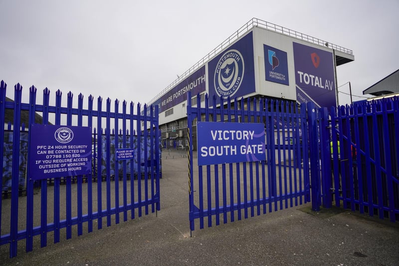 A look from behind the Fratton End before the crowds arrive.