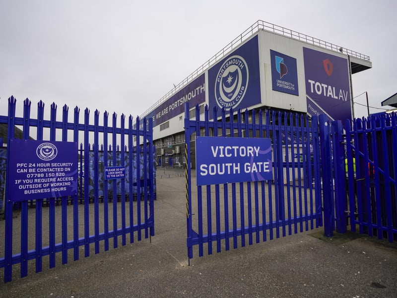A look from behind the Fratton End before the crowds arrive.