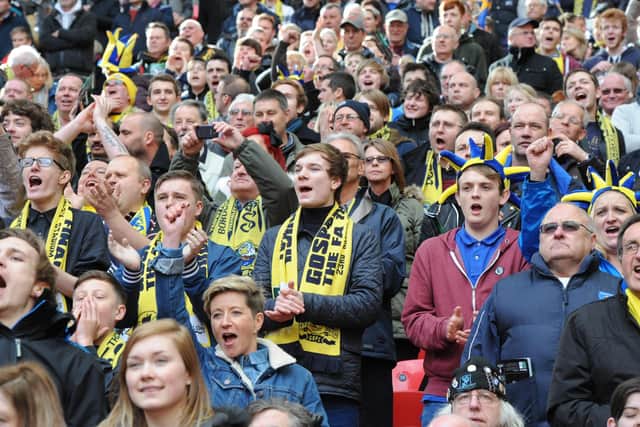 Gosport fans at the 2014 FA Trophy final. Picture: Paul Jacobs