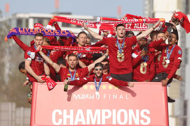 Liverpool celebrate their Champions League success last season. Picture: Nigel Roddis/Getty Images
