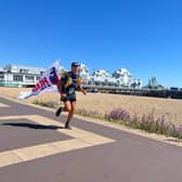 Paul Minter reaches Portsmouth and hits the halfway mark of his colossal 5000 miles run.