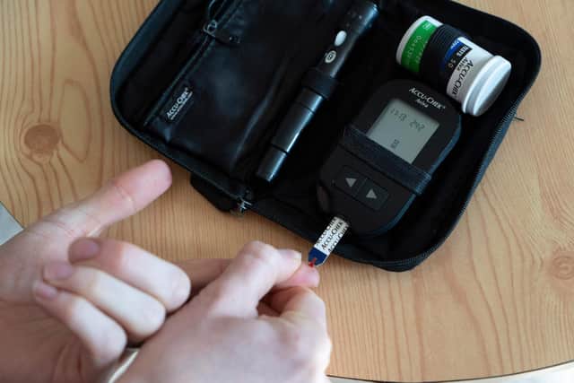 A device to measure blood sugar levels prior to administering insulin.
Picture: NIKLAS HALLE'N/AFP via Getty Images