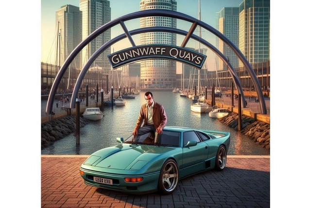 This is what Portsmouth would look like if it was in Grand Theft Auto./ppPicture credit: Bing Image Create