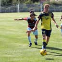 James Franklyn on the ball for Moneyfields against Westfields.  Picture: Sam Stephenson