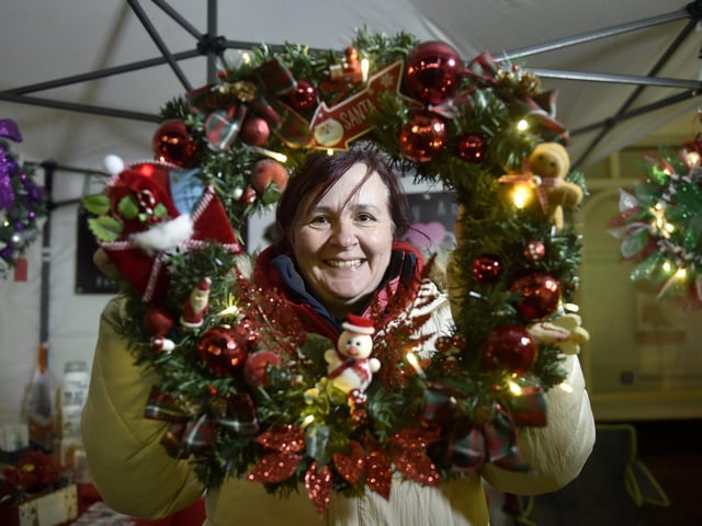 Lee-on-the-Solent Christmas lights were switched on in the High Street on Friday, November 24.
Pictured is: Natasha Restall from Crafty Angels based in Portsmouth.
Picture: Sarah Standing (241123-2239)