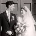 Sally and Alan Lovejoy on their wedding day in 1956.