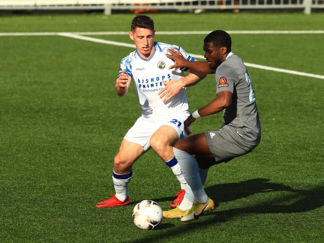 Hawks' James Roberts v Concord Rangers. Picture  by Dave Haines