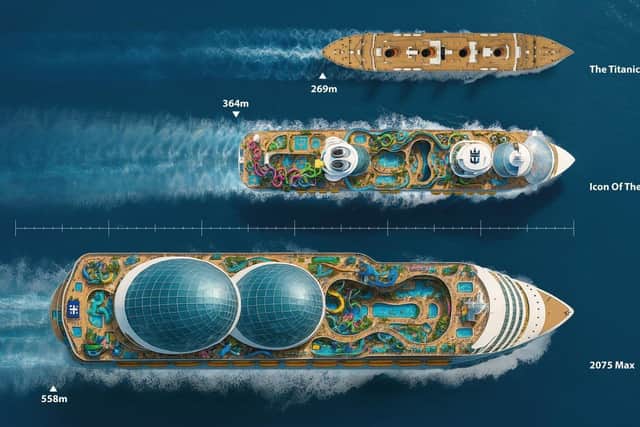 Illustration of the potential scale of future vessels