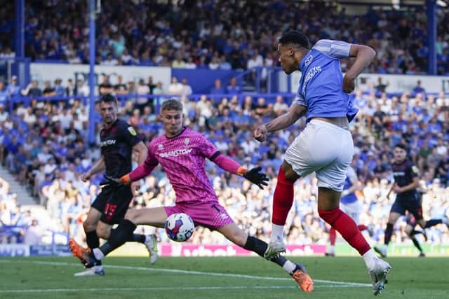 Substitute Dane Scarlett came closest to breaking the deadlock at Fratton Park