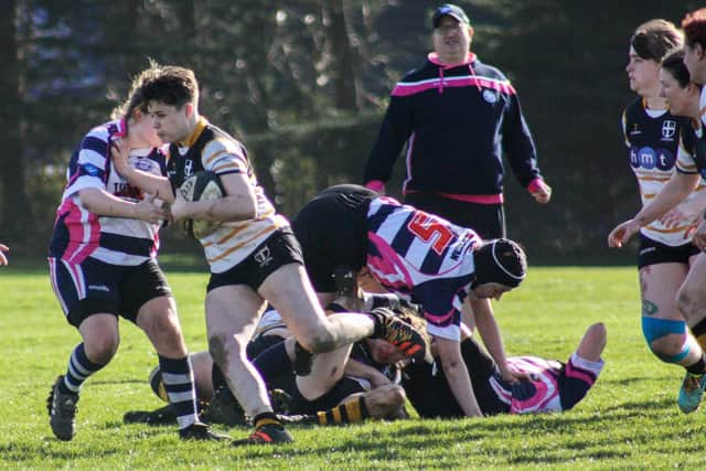 Portsmouth Valkyries 2nds (black/yellow/white) v East Grinstead. Picture: Hannah Smith.