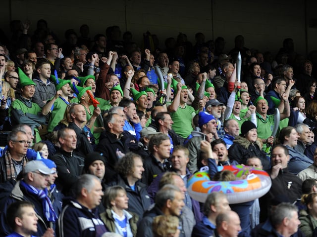 Robin Hood and his band of merry men make their presence felt in the City Ground's away end.