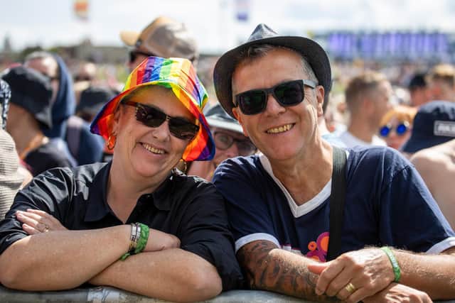 McFly were the surprise artist to perform on the Castle Stage on Saturday afternoon to a packed crowd.