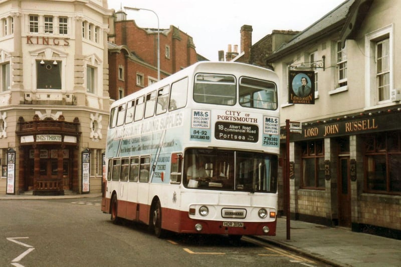 Bus in Albert Road in 1985