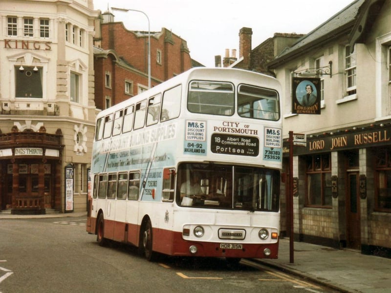 Who remembers these buses? This one is pictured in Albert Road in 1985.